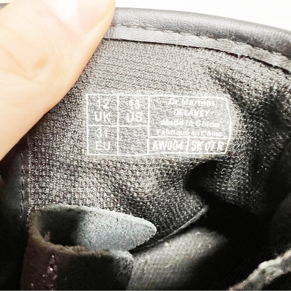 Dr. Martens Pascal Glitter Combat Boots Silver Size 13 Girls - Picture 6 of 6